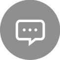 Grey chat bubble with three white dots centred, indicating a loading message or ongoing conversation.